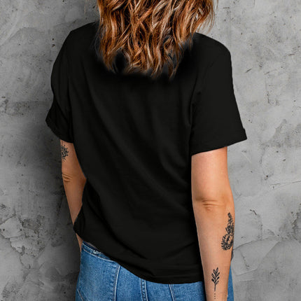 Mama Letter Leopard Print Graphic T-Shirt