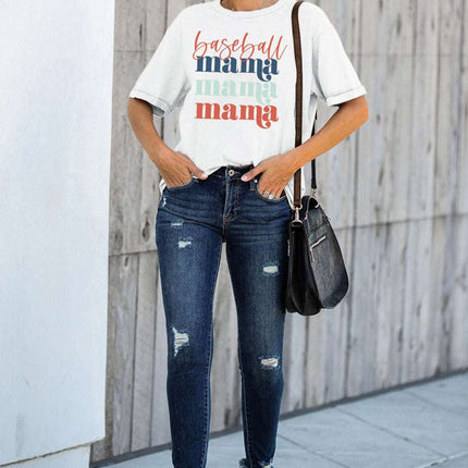 Be Happy Graphic Print Short Sleeve T Shirt