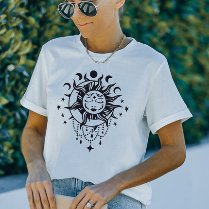 Western Horse Letter Print Graphic T-shirt