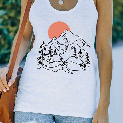 Casual Letter Print MOTORCYCLE Graphic Tank Top