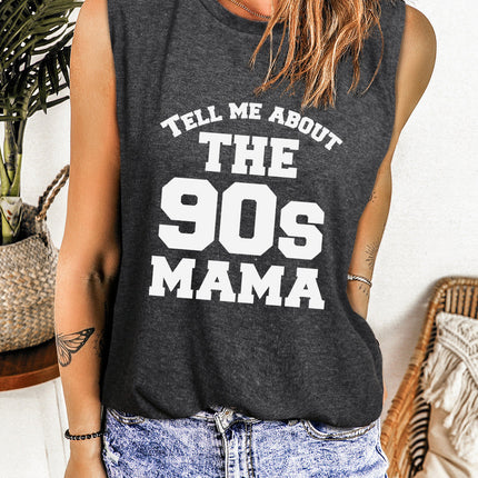 Valentine Heart Print Loose Crew Neck Tank Top