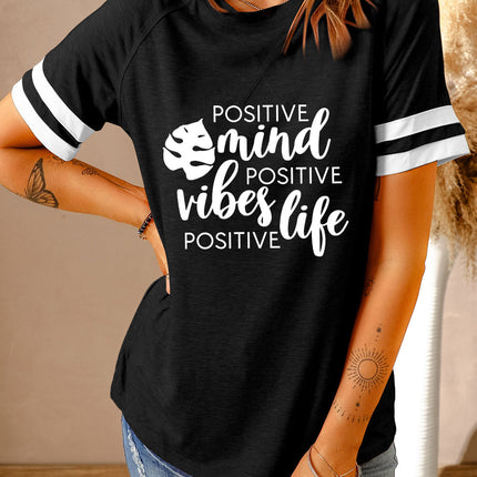 Plain Colorblock Raglan Sleeve T-shirt