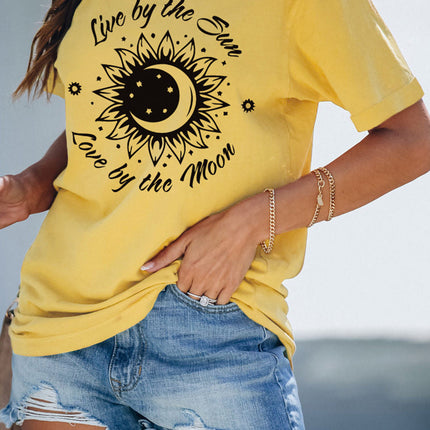 Western Horse Letter Print Graphic T-shirt