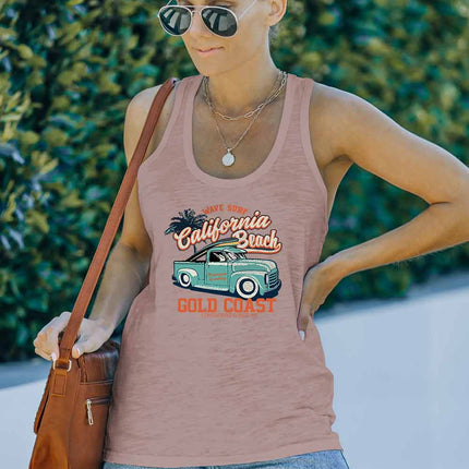 Casual Letter Print MOTORCYCLE Graphic Tank Top