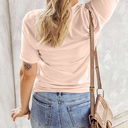 Casual Letter and Car Print Graphic Tee