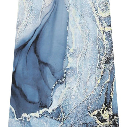 Glam Night Gold Marble Print Ocean Wave Mini Dress