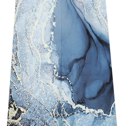 Glam Night Gold Marble Print Ocean Wave Mini Dress