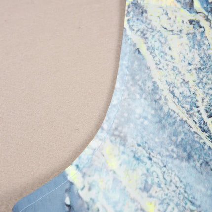 Glam Night Gold Marble Print Ocean Wave Mini Dress