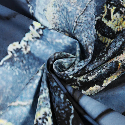 Glam Night Gold Marble Print Ocean Wave Mini Dress