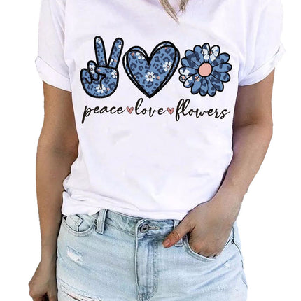 Casual Peach Logo Colorblock Print Graphic Tee