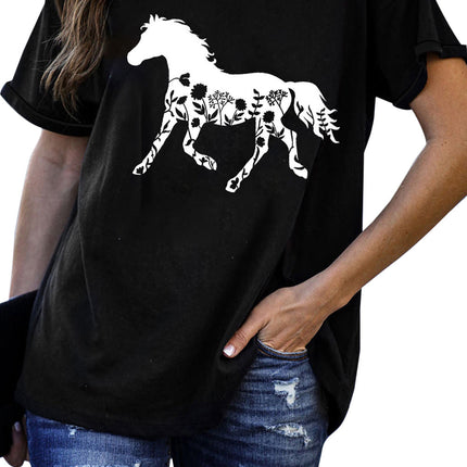 Casual Peach Logo Colorblock Print Graphic Tee