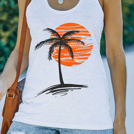 Casual Letter Print MOTORCYCLE Graphic Tank Top