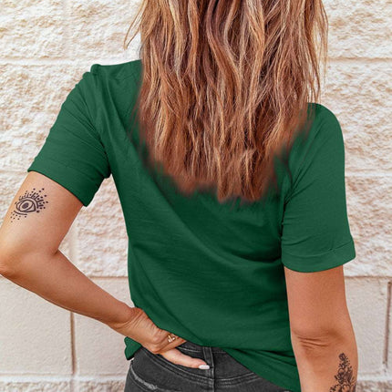 Casual Peach Logo Colorblock Print Graphic Tee