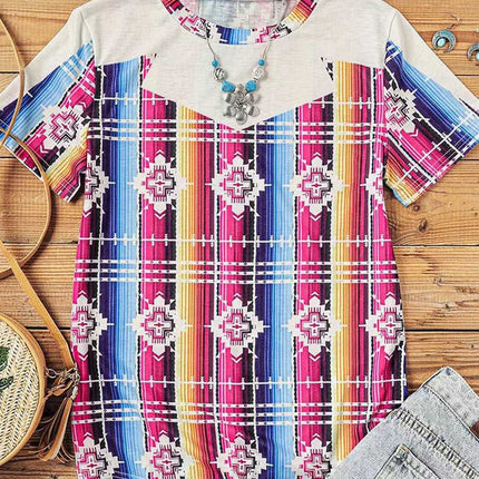 Aztec Serape Print T Shirt