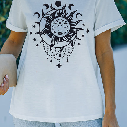 Western Horse Letter Print Graphic T-shirt