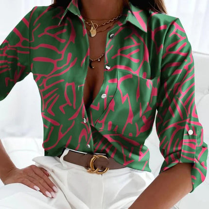 Fresh Long Sleeve Print Top