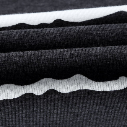 Gradient Color Short Sleeve T-Shirt with Pocket