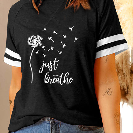 Plain Colorblock Raglan Sleeve T-shirt