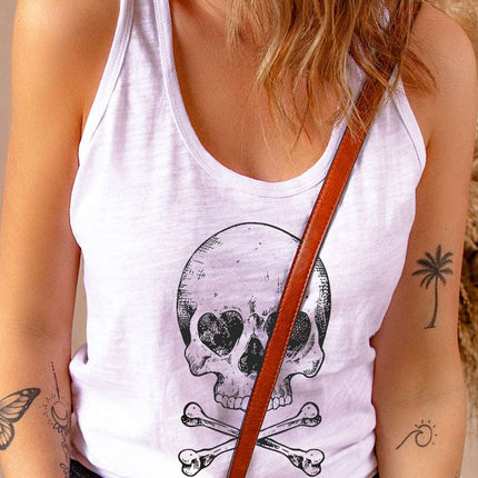 Casual Letter Print MOTORCYCLE Graphic Tank Top