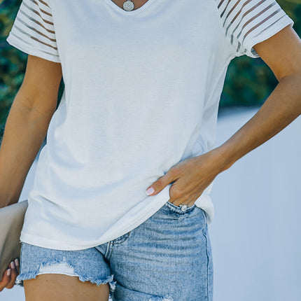 Striped Raglan Sleeve Tee