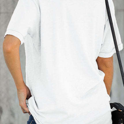 Be Happy Graphic Print Short Sleeve T Shirt