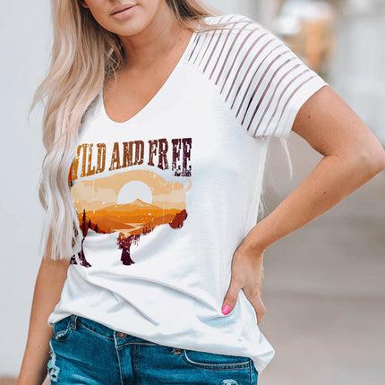 Striped Raglan Sleeve Tee