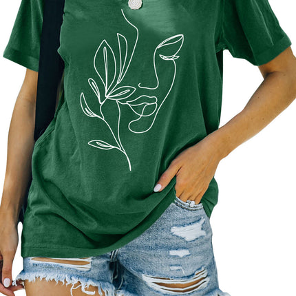 Tie Dyed Gesture Letter Print Short Sleeve T Shirt