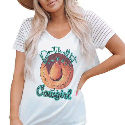 Striped Raglan Sleeve Tee