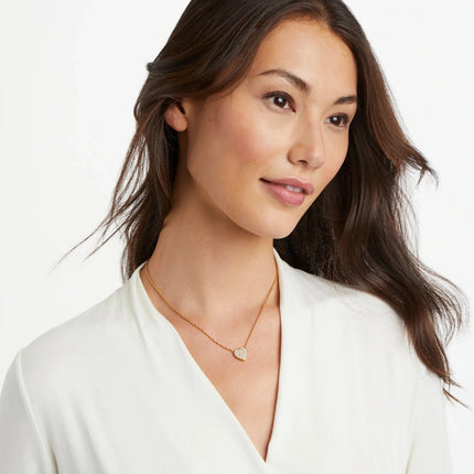 Heart Pave Demi Delicate Necklace