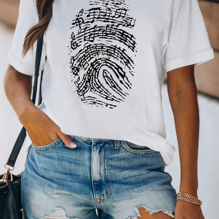 Western Horse Letter Print Graphic T-shirt