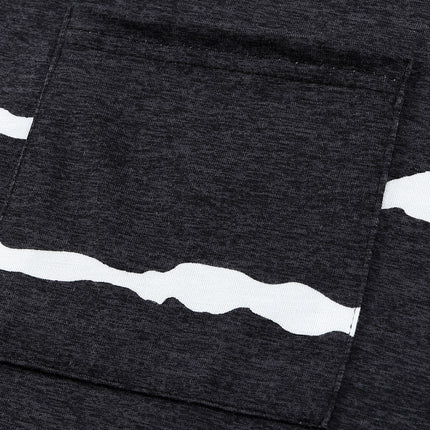 Gradient Color Short Sleeve T-Shirt with Pocket