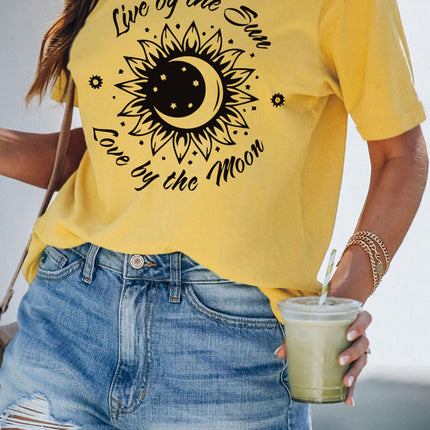 Western Horse Letter Print Graphic T-shirt