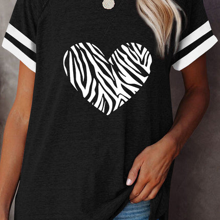 Plain Colorblock Raglan Sleeve T-shirt