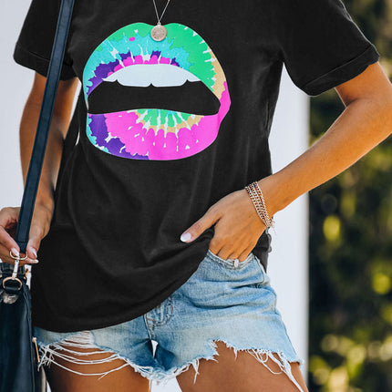 Western Horse Letter Print Graphic T-shirt