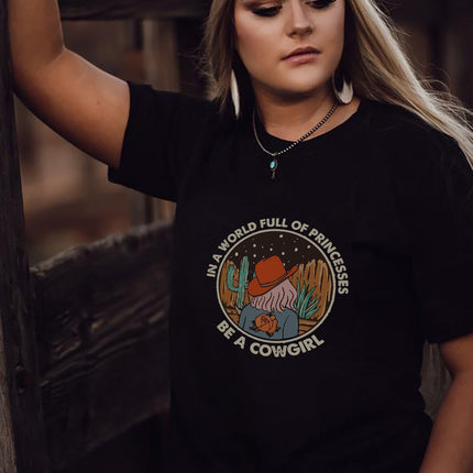 Letters Printed Short Sleeve Graphic T Shirt