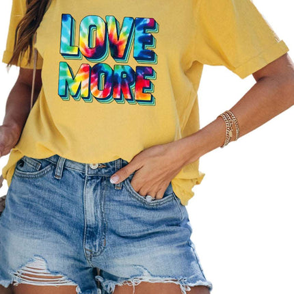 Casual Letter and Car Print Graphic Tee