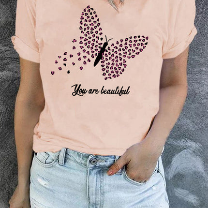 Western Horse Letter Print Graphic T-shirt