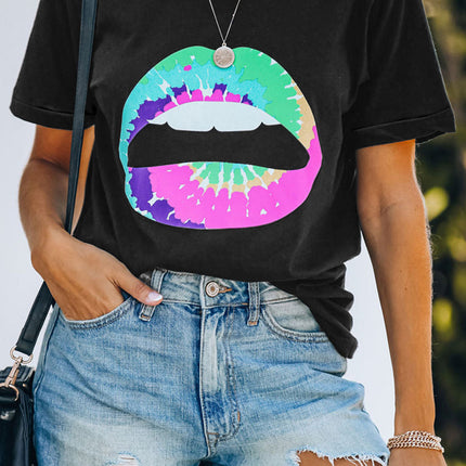 Western Horse Letter Print Graphic T-shirt