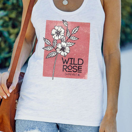 Casual Letter Print MOTORCYCLE Graphic Tank Top