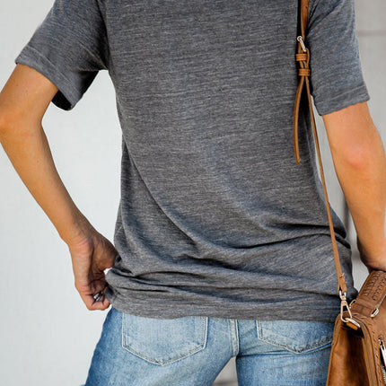 Mom Letters Printed O-neck Short Sleeve T Shirt