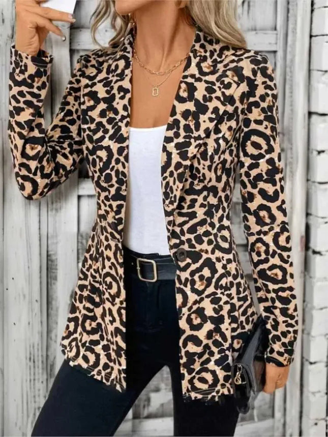 Leopard Print Blazer