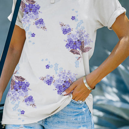 Letters Printed Short Sleeve Graphic T Shirt