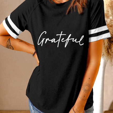 Plain Colorblock Raglan Sleeve T-shirt