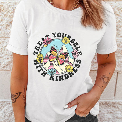 Western Horse Letter Print Graphic T-shirt