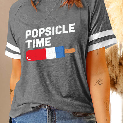 Plain Colorblock Raglan Sleeve T-shirt