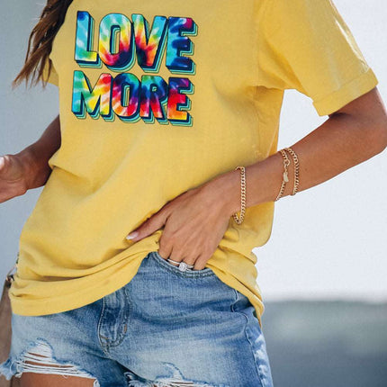 Casual Letter and Car Print Graphic Tee