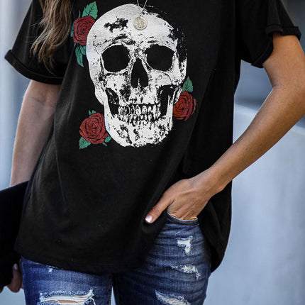 Western Horse Letter Print Graphic T-shirt