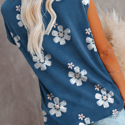 Gradient Color Short Sleeve T-Shirt with Pocket