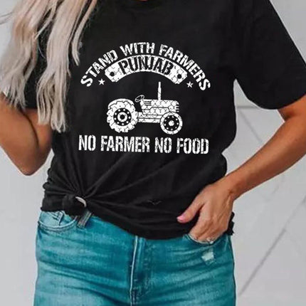 Floral Print Round Neck Short Sleeve Tunic Top