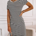 Stripe / S / 65%Polyester+30%Viscose+5%Elastane